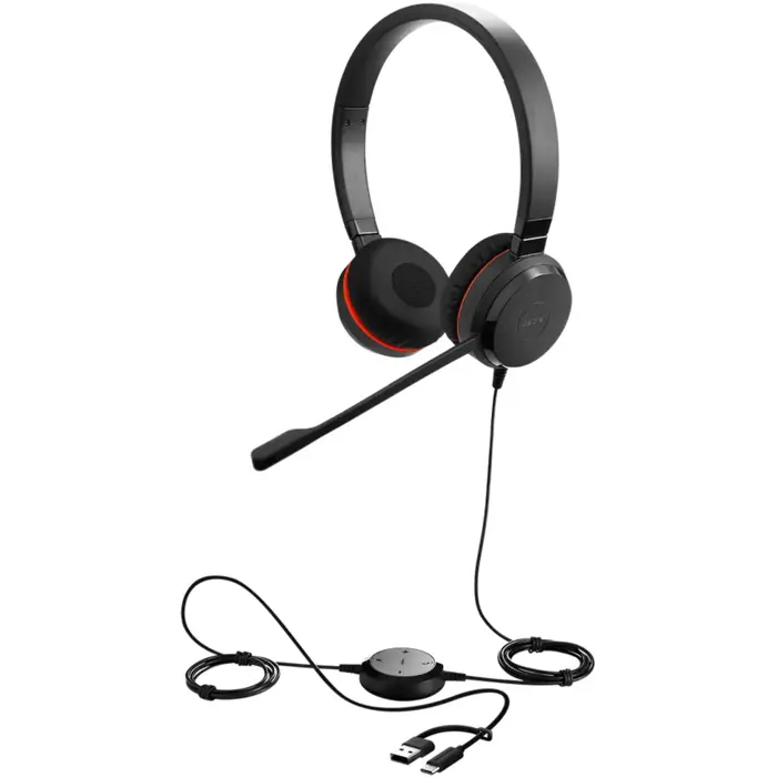 Jabra Evolve 20 SE (black, Microsoft Teams version, USB-C and USB-A, stereo)