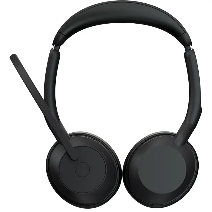 Jabra Evolve2 55, with charging station, headset (black, stereo, UC, USB-A, Link380a)