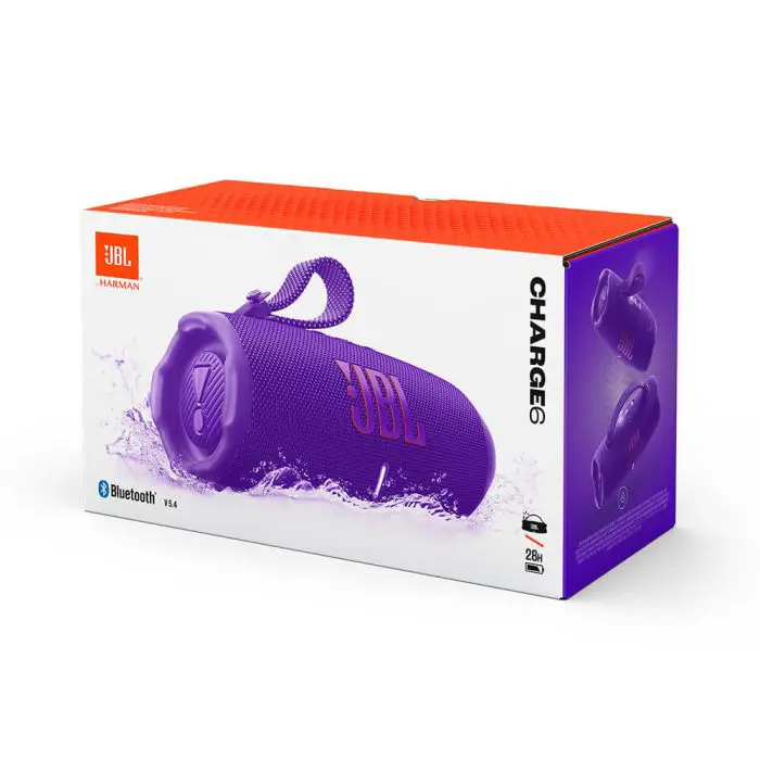 JBL Charge 6 Bluetooth portable speaker, purple