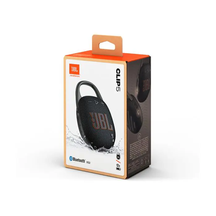 JBL Clip 5 Bluetooth portable speaker, black
