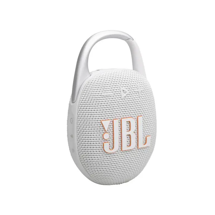 JBL Clip 5 Bluetooth portable speaker, white