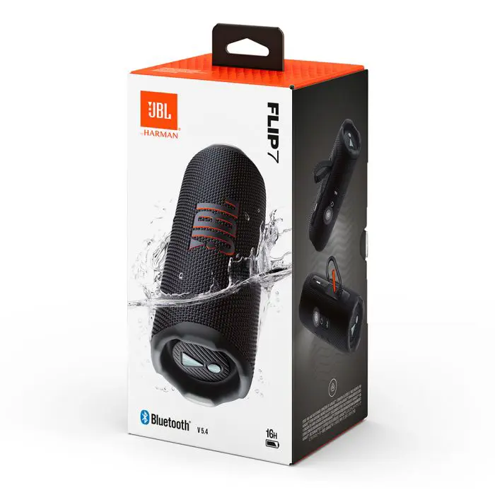 JBL Flip 7 Bluetooth portable speaker, black