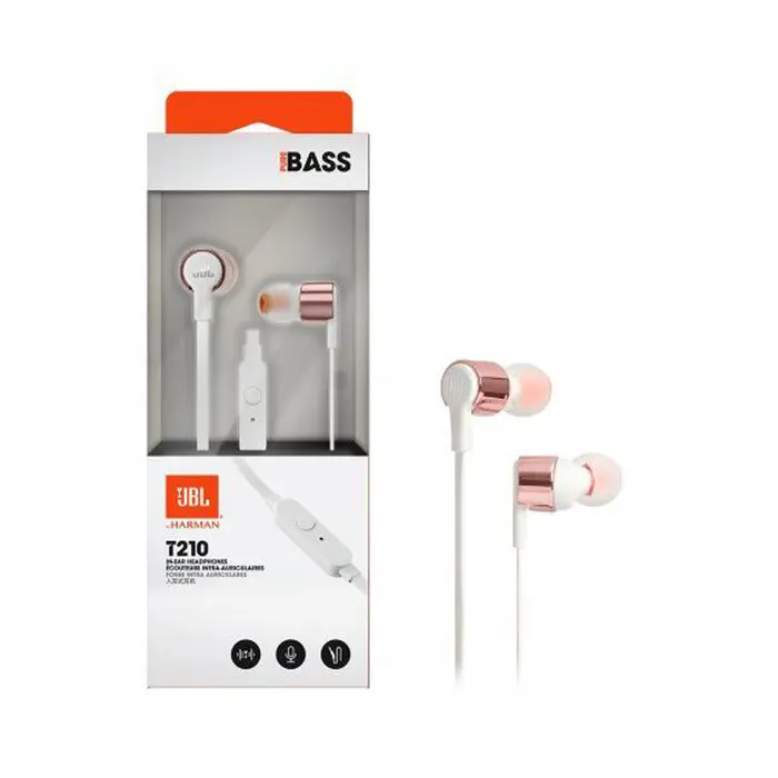 JBL Tune 210 In-ear headphones with microphone, rose-gold