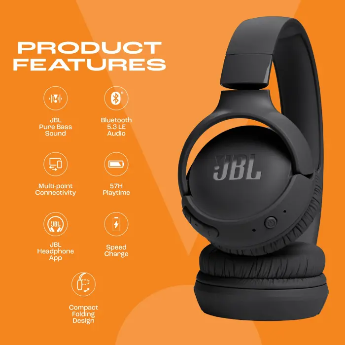 JBL TUNE 520BT (black, Bluetooth)