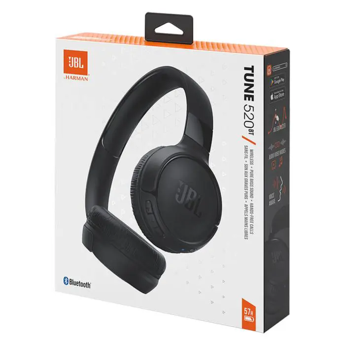 JBL Tune 525BT Bluetooth on-ear wireless headphones, black
