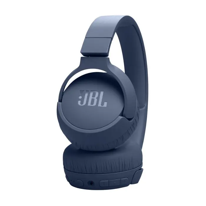JBL Tune 670NC Bluetooth wireless on-ear headphones, blue.