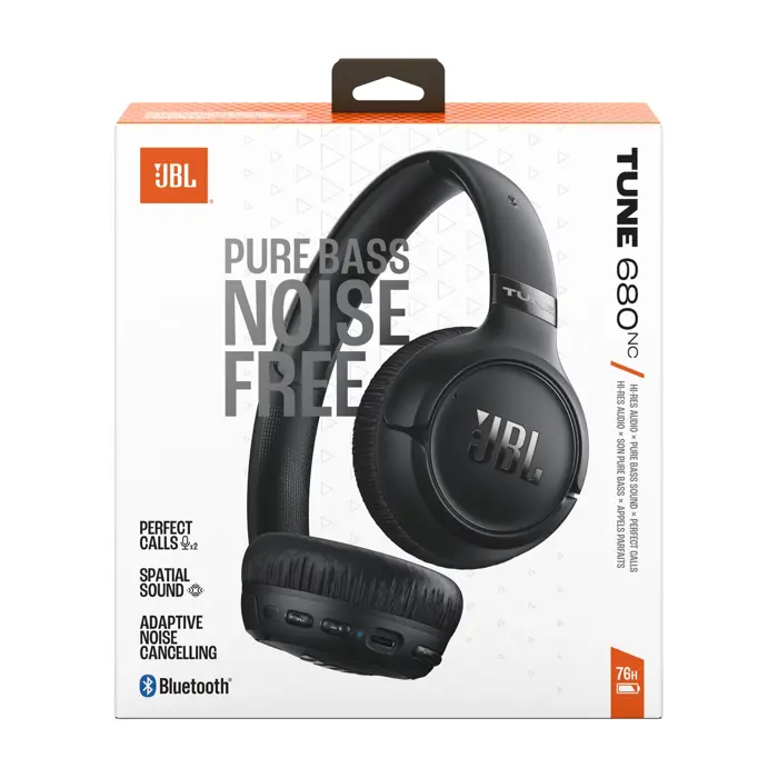 JBL Tune 680NC (black, Bluetooth, noise canceling, Hi-Res certified)