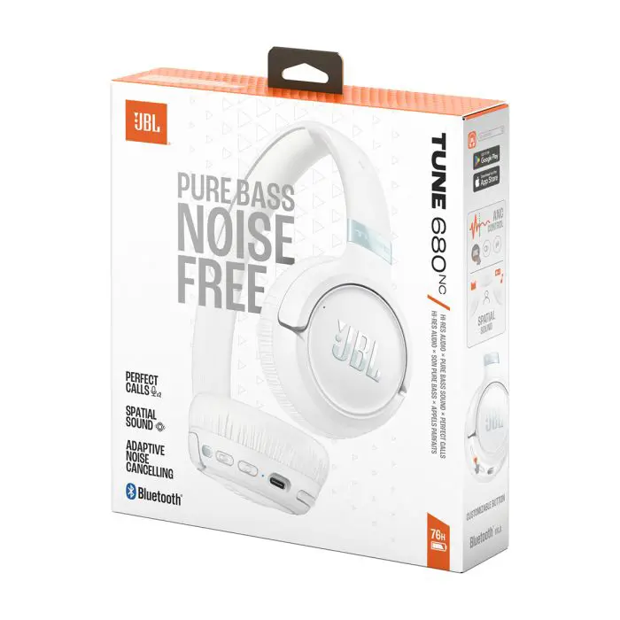 JBL Tune 680NC wireless headphones, white