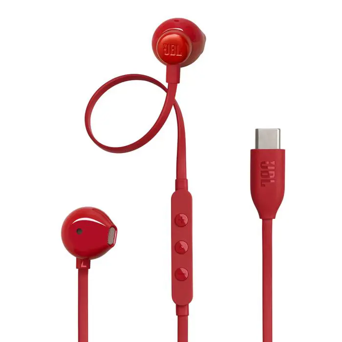 JBL USB-C Tune Wire Headphones 305C, red