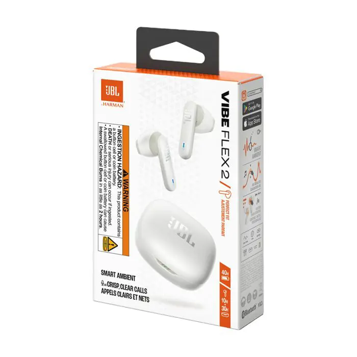 JBL VIBE FLEX 2 TWS Wireless headset with microphone, white