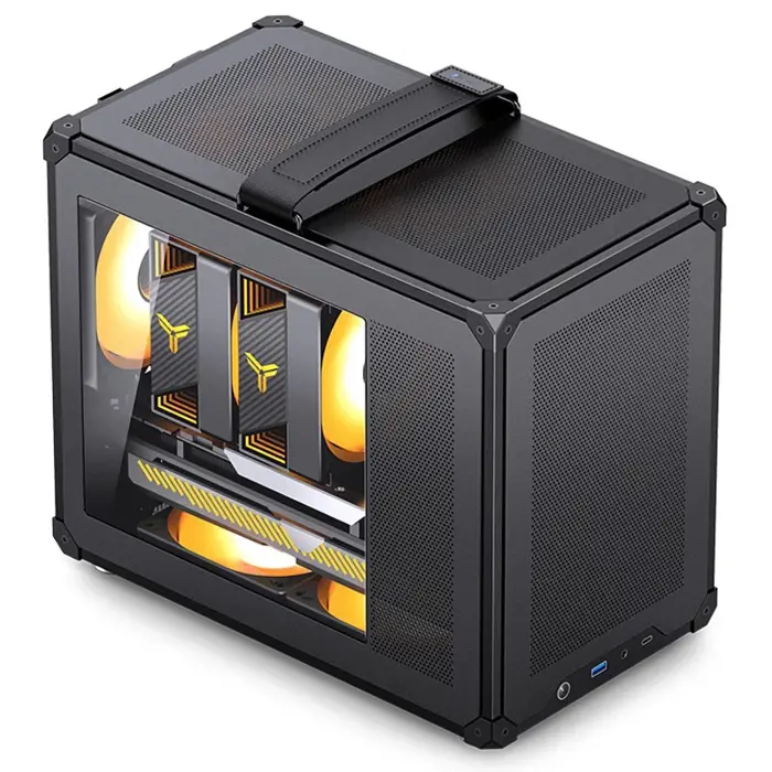Jonsbo C6 MAX PC Case, Mini Case, Micro-ATX, Tempered Glass - black