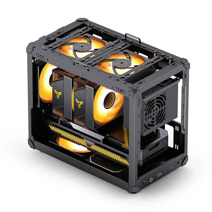 Jonsbo C6 MAX PC Case, Mini Case, Micro-ATX, Tempered Glass - black