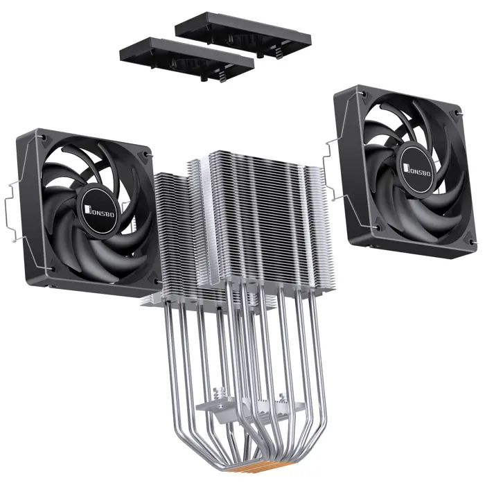 Jonsbo CR-3000E CPU-Kühler, Dual-Tower, ARGB, 260W TDP - black, 120mm-CR-3000E COLOR BLACK