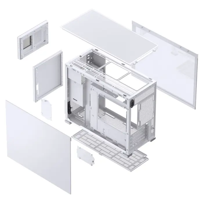 Jonsbo D31 MESH Screen Micro-ATX Case, Tempered Glass - white