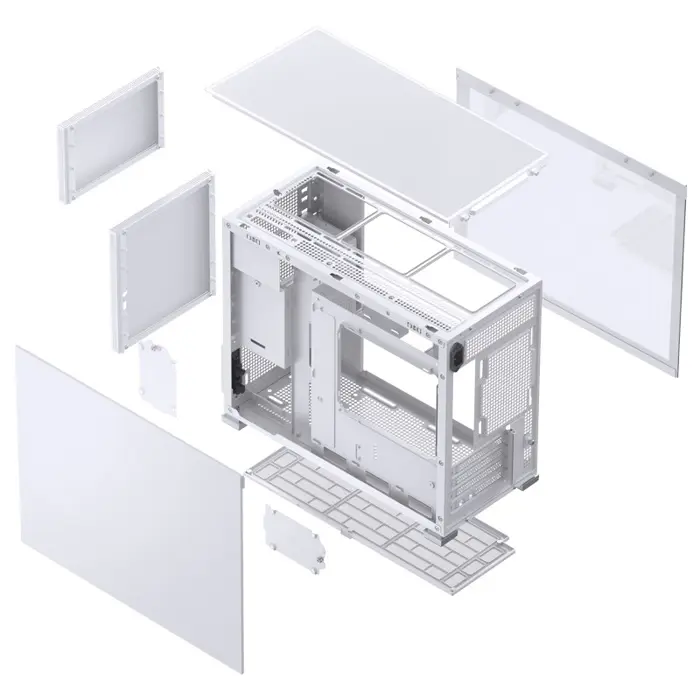 Jonsbo D31 Micro-ATX Case, Tempered Glass - white