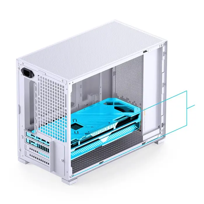 Jonsbo D32 STD White PC Case, Mini, mATX, Glass