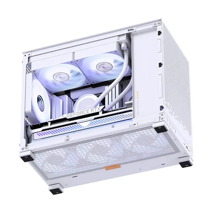 Jonsbo D32 STD White PC Case, Mini, mATX, Glass