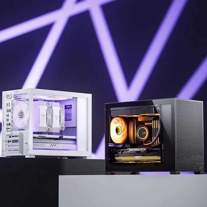 Jonsbo D32 STD White PC Case, Mini, mATX, Glass