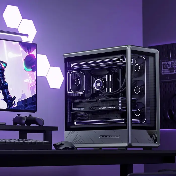Jonsbo D401 PC-Gehäuse, Midi Tower, ATX, Tempered Glass - black