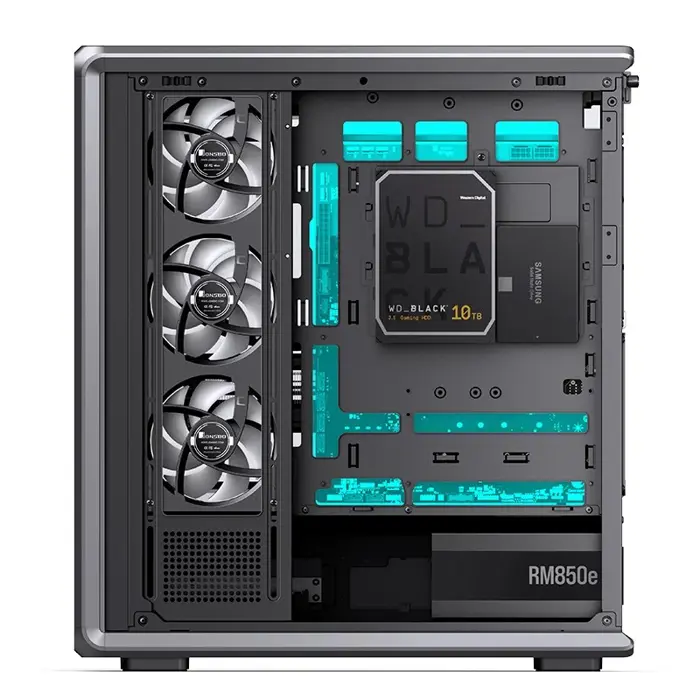 Jonsbo D401 PC-Gehäuse, Midi Tower, ATX, Tempered Glass - black