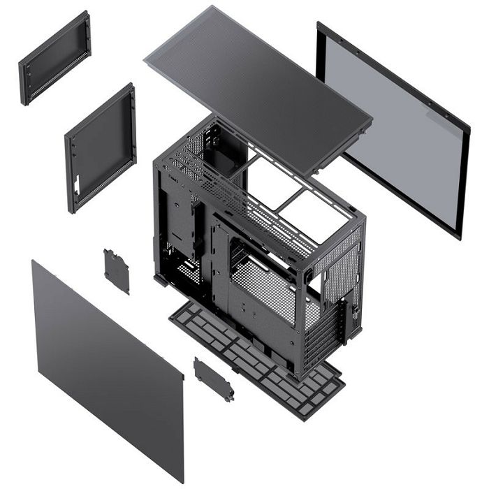 Jonsbo D41 MESH ATX Kućište, Kaljeno staklo - crno D41 MESH BLACK