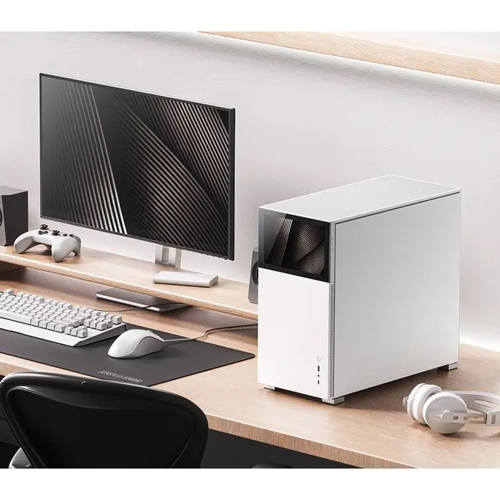 Jonsbo D41 Screen ATX Case, Tempered Glass - white
