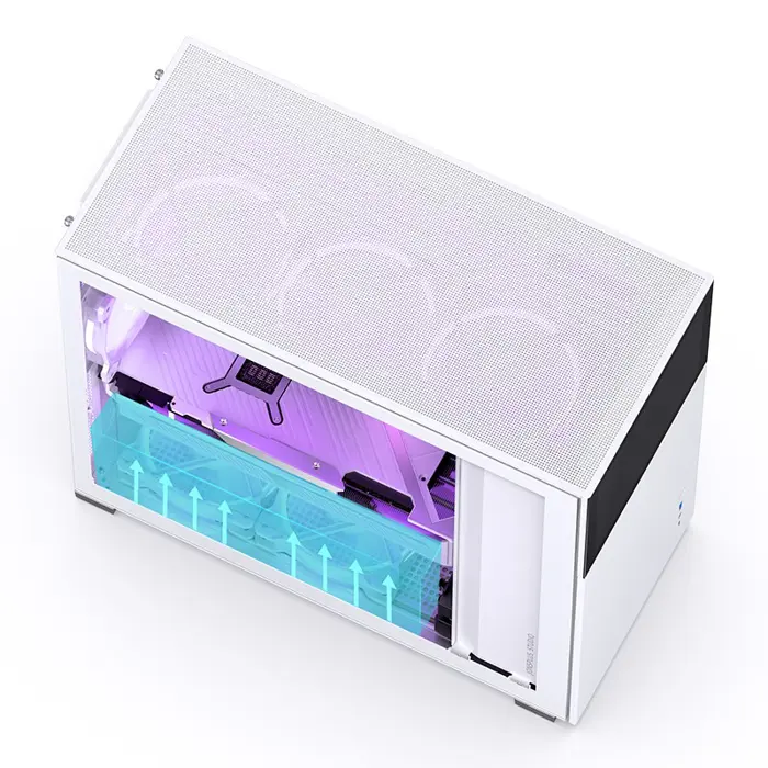 Jonsbo D41 Screen ATX Case, Tempered Glass - white