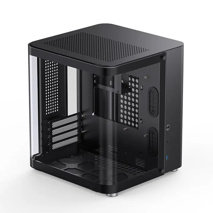 Jonsbo TK-1 2.0 Micro-ATX Case, Tempered Glass - black