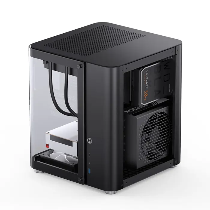 Jonsbo TK-1 2.0 Micro-ATX Case, Tempered Glass - black