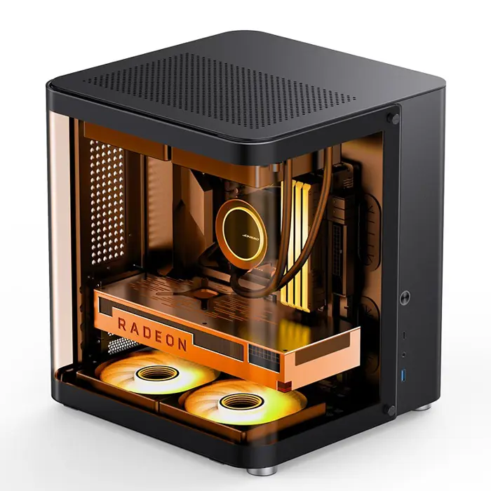 Jonsbo TK-1 2.0 Micro-ATX Case, Tempered Glass - black