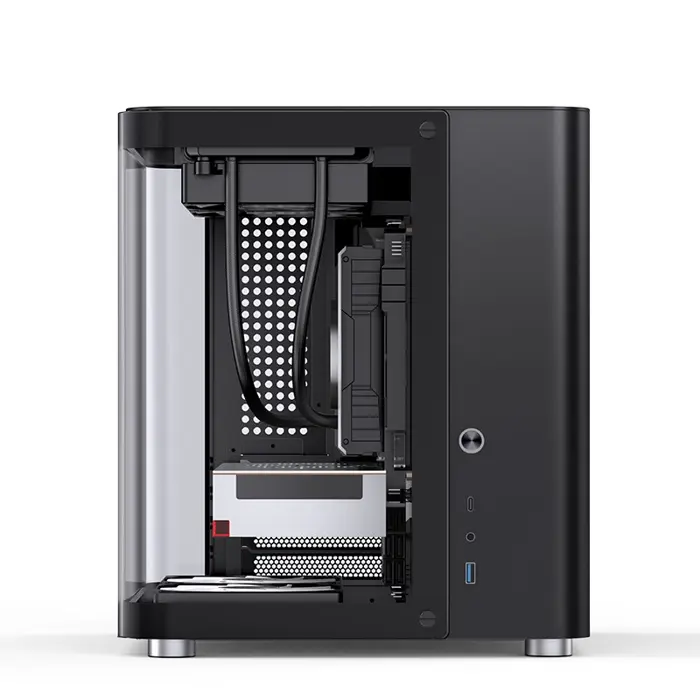Jonsbo TK-1 2.0 Micro-ATX Case, Tempered Glass - black