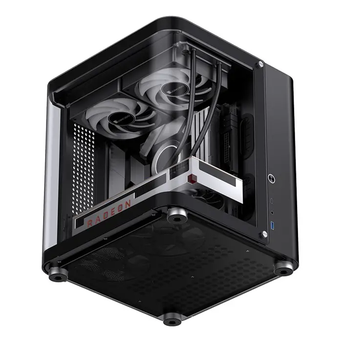 Jonsbo TK-1 2.0 Micro-ATX Case, Tempered Glass - black