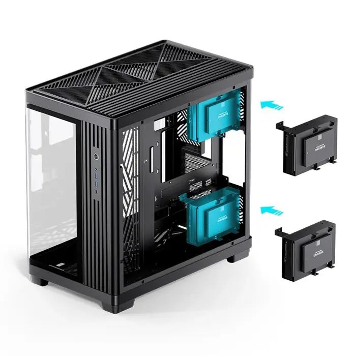 Jonsbo TK-4 Gehäuse, Midi-Tower, ATX, Tempered Glass - black