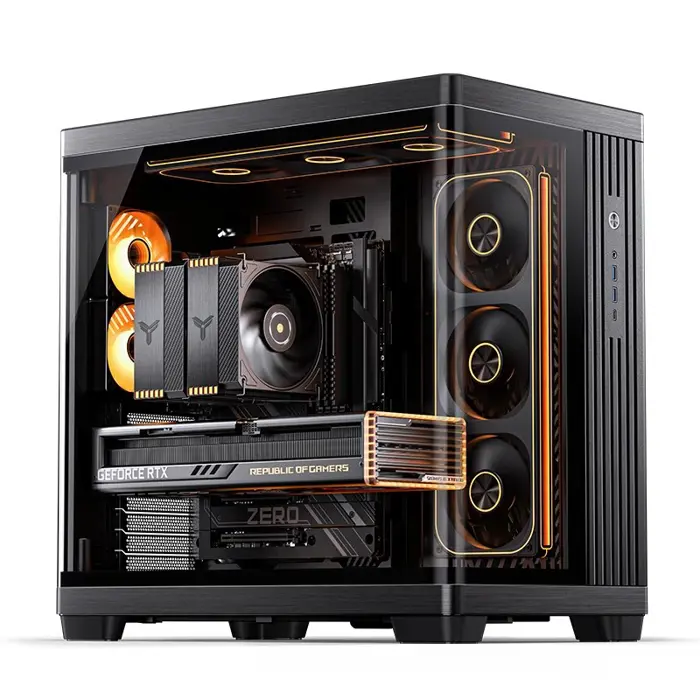 Jonsbo TK-4 Gehäuse, Midi-Tower, ATX, Tempered Glass - black