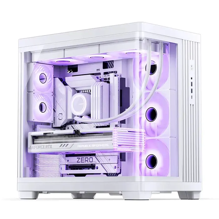 Jonsbo TK-4 Gehäuse, Midi-Tower, ATX, Tempered Glass - weiß