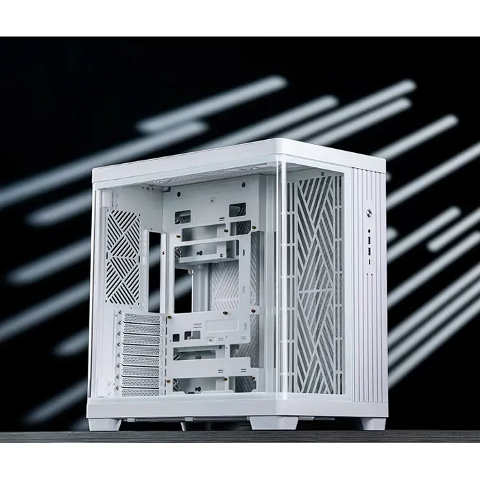 Jonsbo TK-4 Gehäuse, Midi-Tower, ATX, Tempered Glass - weiß