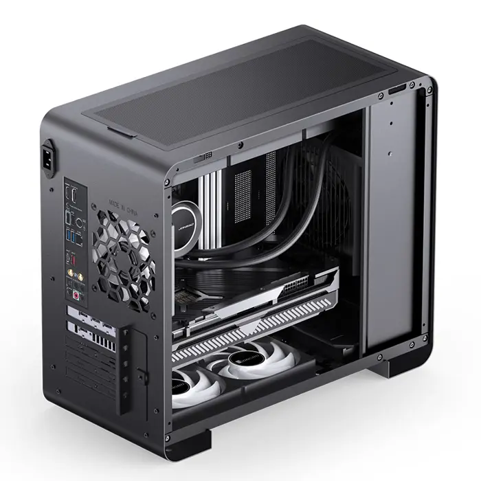 Jonsbo U4 Mini Micro-ATX Case, Tempered Glass - Black