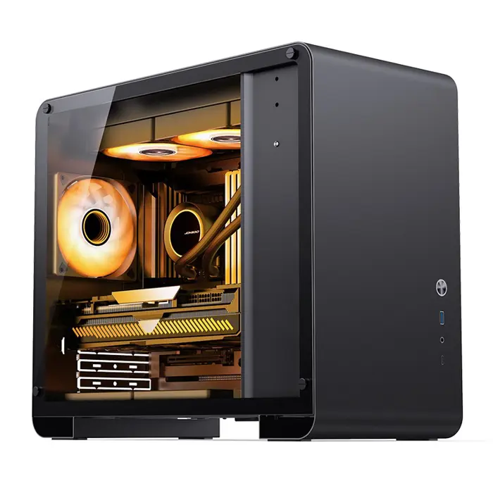 Jonsbo U4 Mini Micro-ATX Case, Tempered Glass - Black