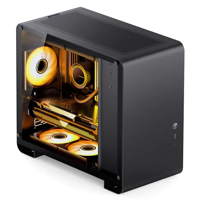 Jonsbo U4 Mini Micro-ATX Case, Tempered Glass - Black