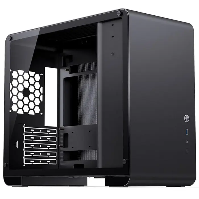 Jonsbo U4 Mini Micro-ATX Case, Tempered Glass - Black