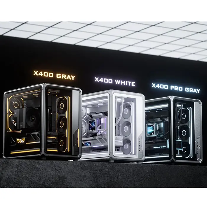 Jonsbo X400 PC-Gehäuse, Midi-Tower, ATX, Tempered Glass - grau