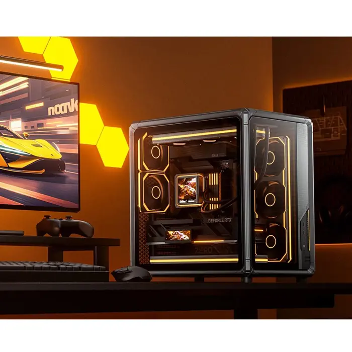 Jonsbo X400 PC-Gehäuse, Midi-Tower, ATX, Tempered Glass - grau