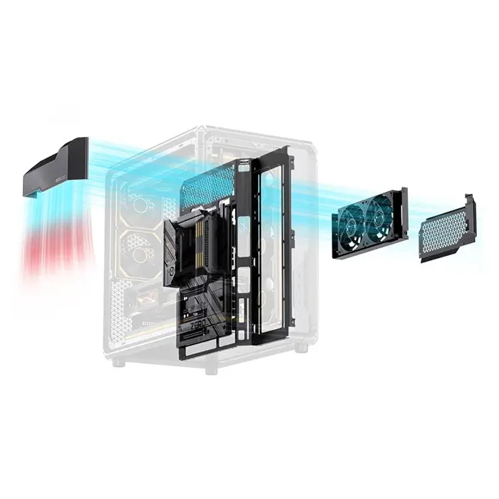 Jonsbo X400 PC-Gehäuse, Midi-Tower, ATX, Tempered Glass - grau