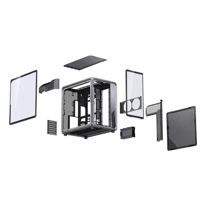 Jonsbo X400 PC-Gehäuse, Midi-Tower, ATX, Tempered Glass - grau