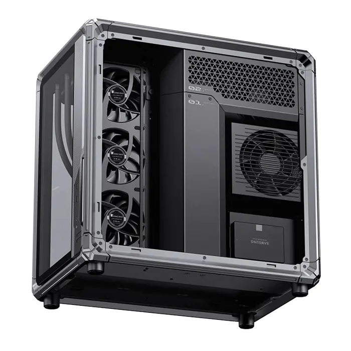 Jonsbo X400 PC-Gehäuse, Midi-Tower, ATX, Tempered Glass - grau