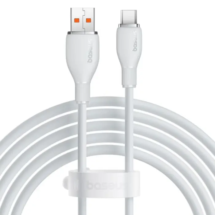 Kabel BASEUS, Pudding Series, USB-A na USB-C, 100W, 200cm, White, P10355703221-01
