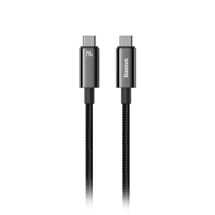 Kabel Baseus Tungsten Gold USB-C to USB-C 480 Mb/s 240 W 1 m Black
