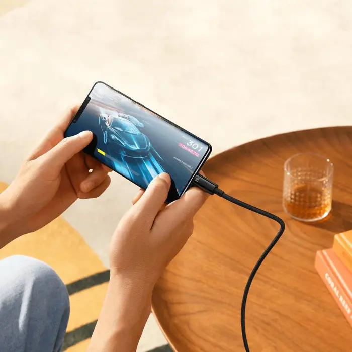Kabel Baseus Tungsten Gold USB-C to USB-C 480 Mb/s 240 W 1 m Black