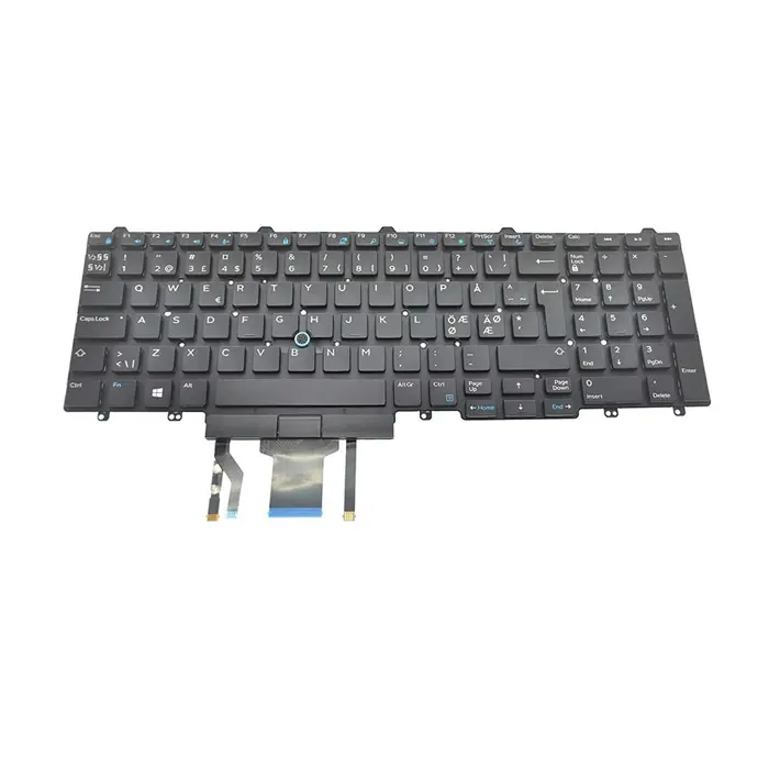 Keyboard Dell Latitude E5550/E5570/5580/5590/Precision 7510/7520;backlit, trackpoint, big enter, P/N YGT4V, 2R2P6, MFKWK