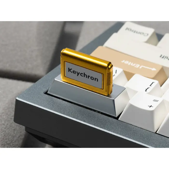 Keychron Computer Aluminum Alloy Artisan Keycap (silver/gold)